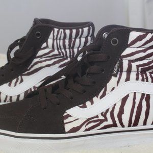 Vans Filmore Hi Zebra/Tiger Sk8 Women’s Size 9.5